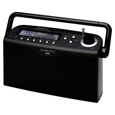 Roberts Classic Lite Black - Ultra Stylish Portable DAB/FM RDS Stereo Radio with Up to 100 Hours Battery Life and Line-in Socket Roberts Classic Lite Black - Ultra Stylish Portable DAB/FM RDS Stereo Radio with Up to 100 Hours Battery Life and Line-in Socket